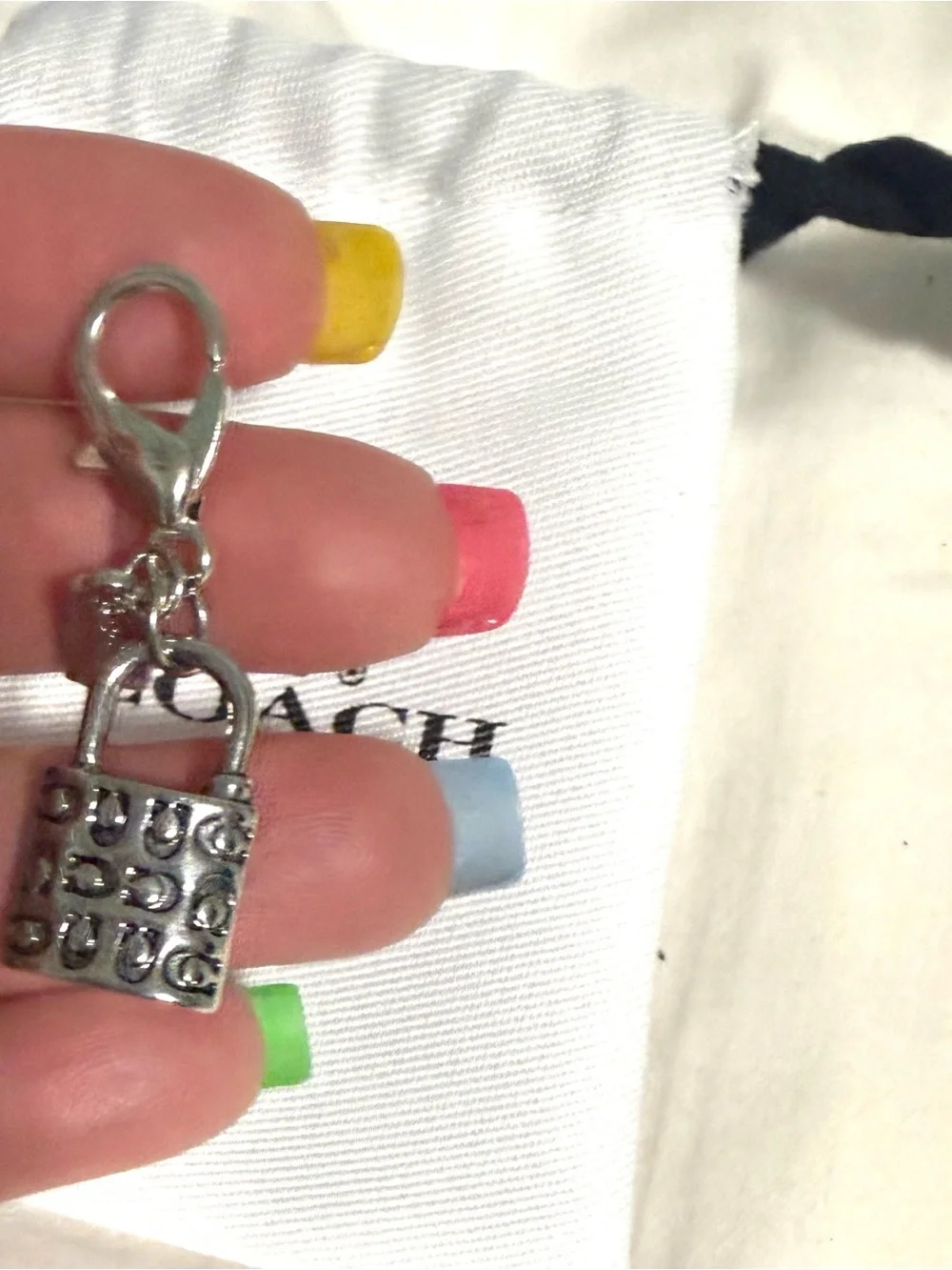 COACH Padlock Pendant or Charm with clasp and hand-tag dust bag included!